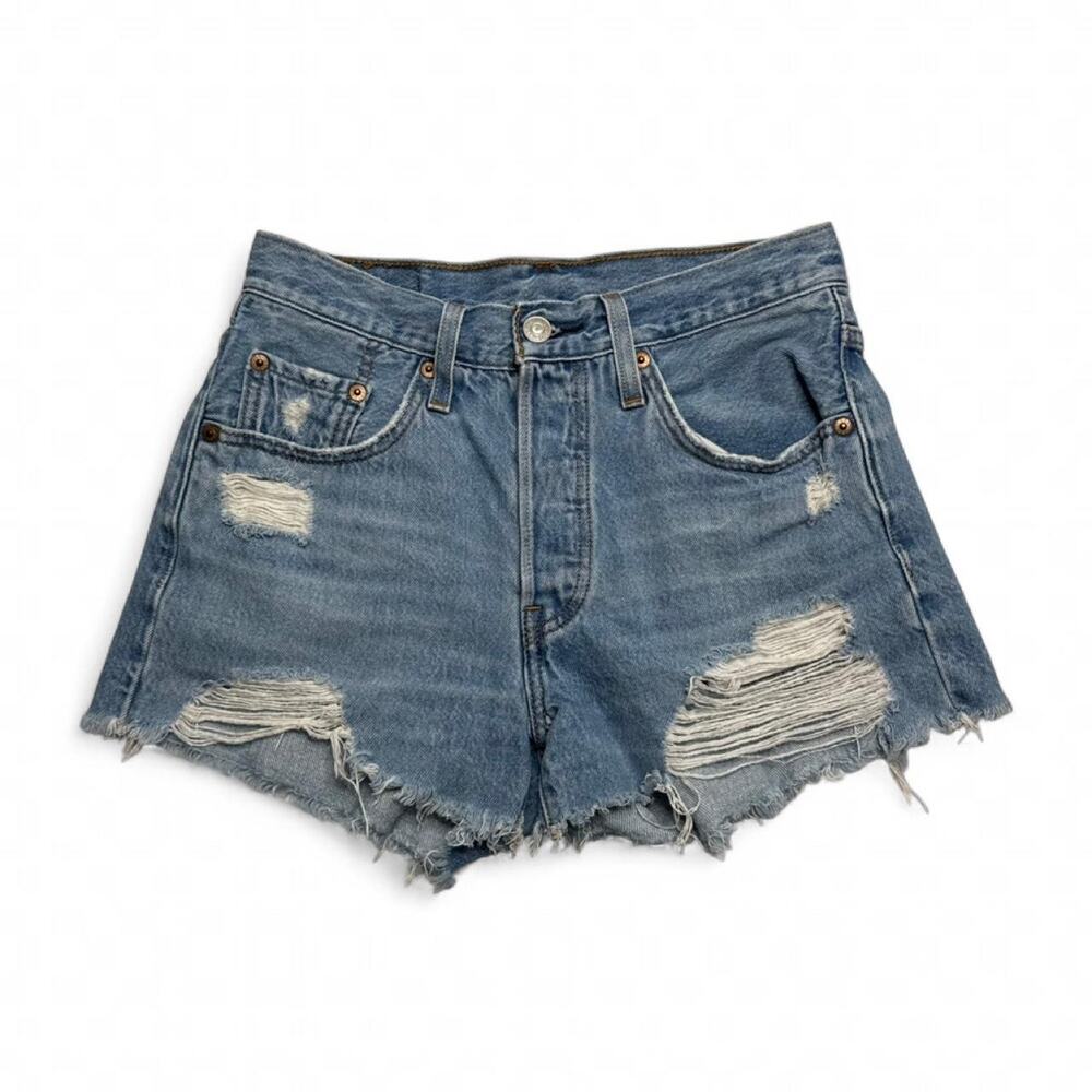 Levi’s 501 Denim Distressed Shorts Size 24